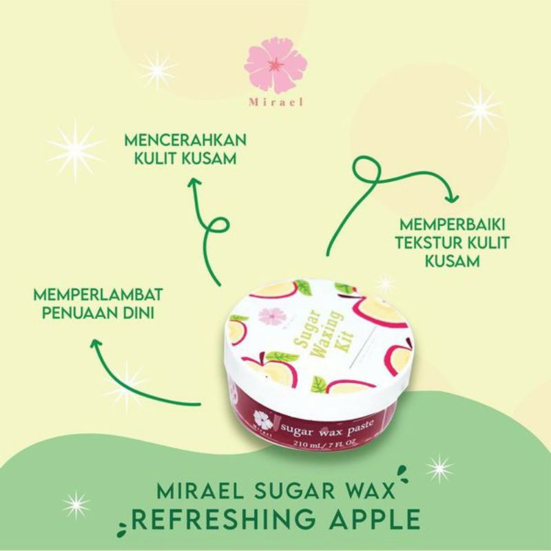 [BPOM] MIRAEL Sugar Waxing Kit Original Wax Alami Sugarpot 210ml