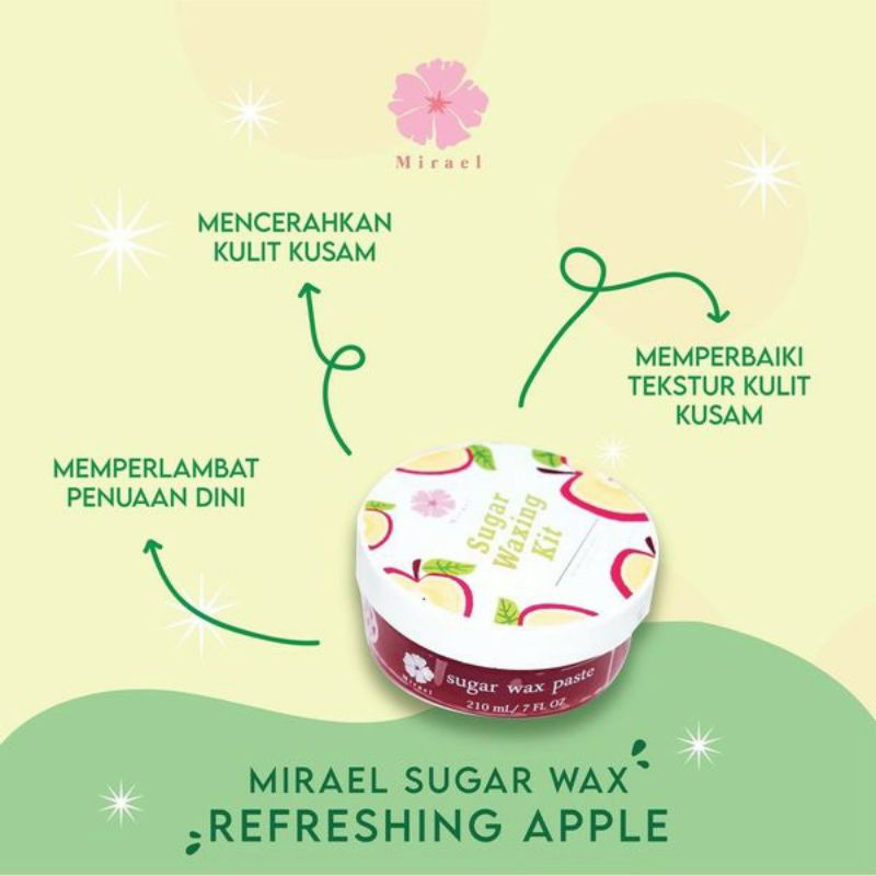 [BPOM] MIRAEL Sugar Waxing Kit Original Wax Alami Sugarpot 210ml