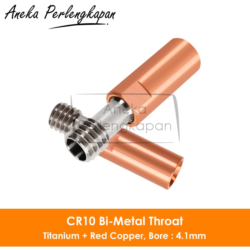 CR10 / Ender3 Bi Metal Throat Straight-Through 4.1mm Titanium Copper
