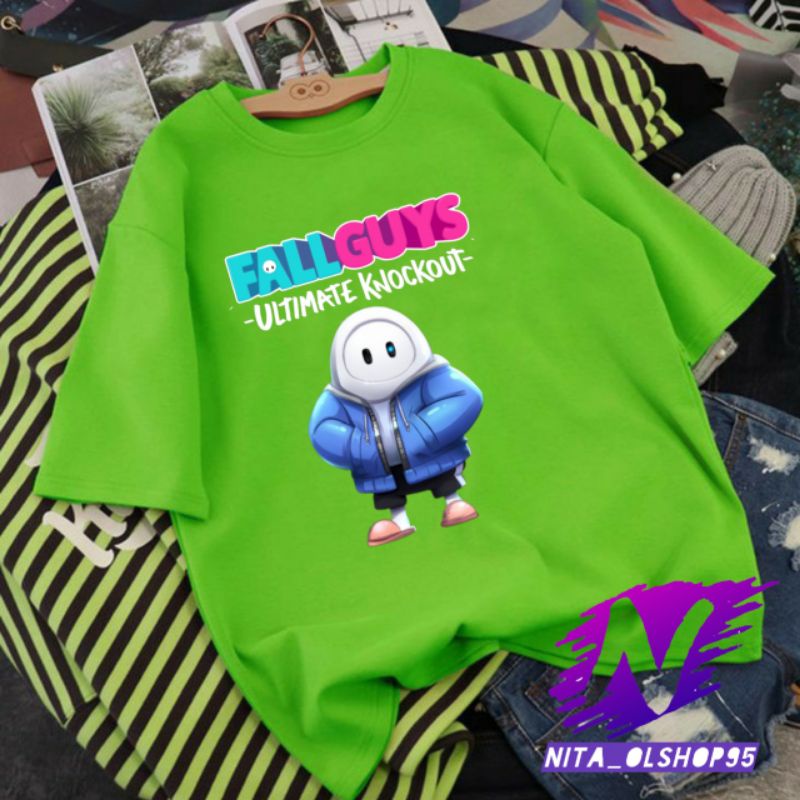 kaos anak fall guys baju karakter fall guys terbaru