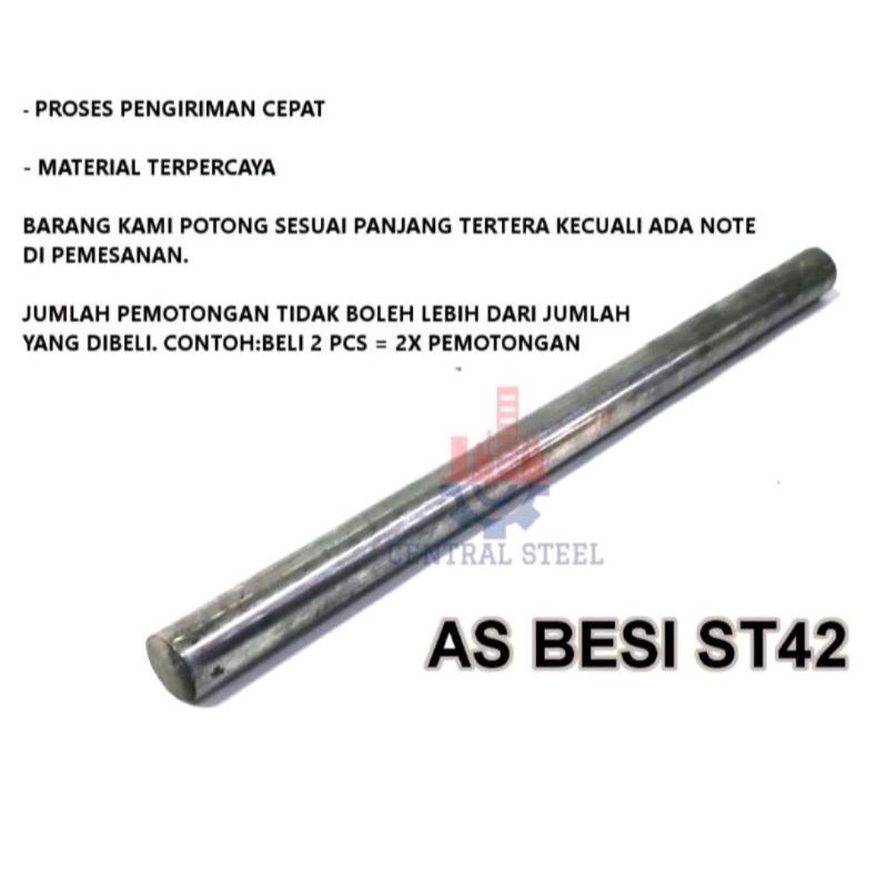 As Besi St42 30mm Panjang 50cm