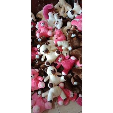 boneka bear tanggung TERMURAH uk 25cm variasi pita