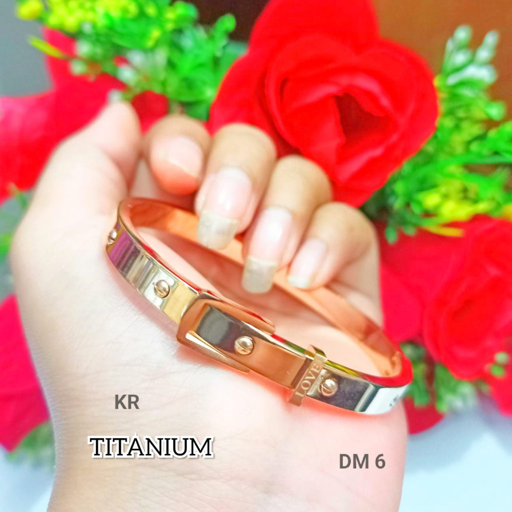 COD|| Gelang Bangkok TITANIUM Rosegold varian motif Remaja TIDAK LUNTUR, TIDAK BERKARAT