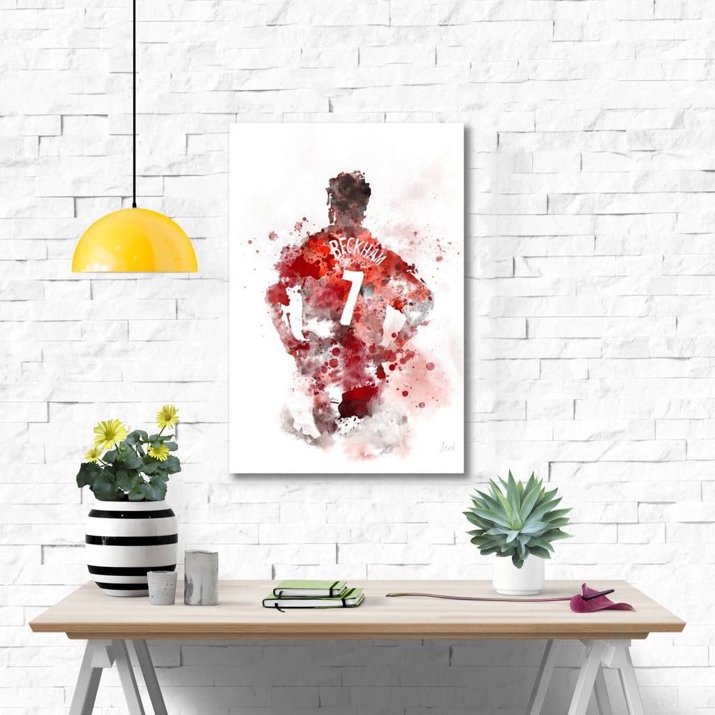 Poster kayu pajangan kamar - David Beckham