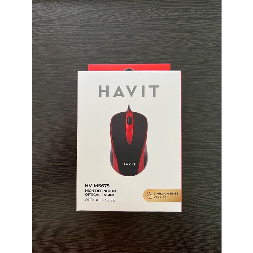 Mouse Havit MS675 MS-675 Optical USB Mouse Kabel 1000DPI