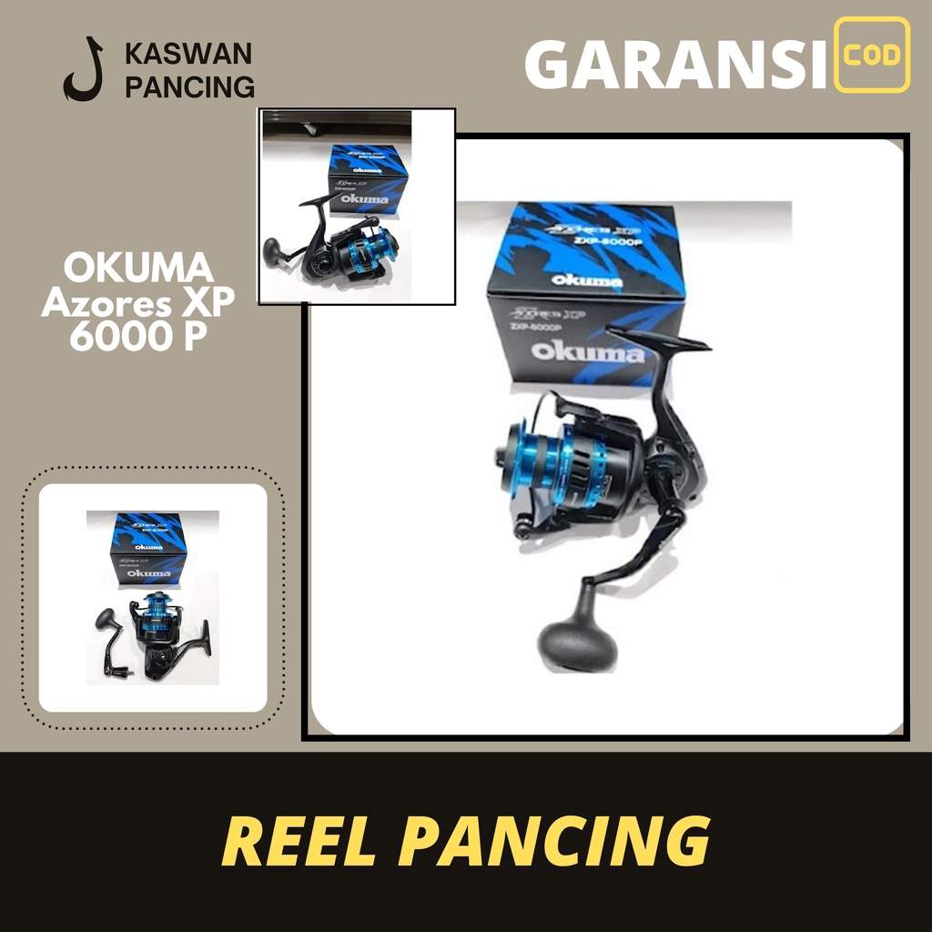 COD REEL JORAN PANCING OKUMA AZORES XP 6000 H REEL FULL METAL MURAH POWER HANDEL TERLARIS GARANSI