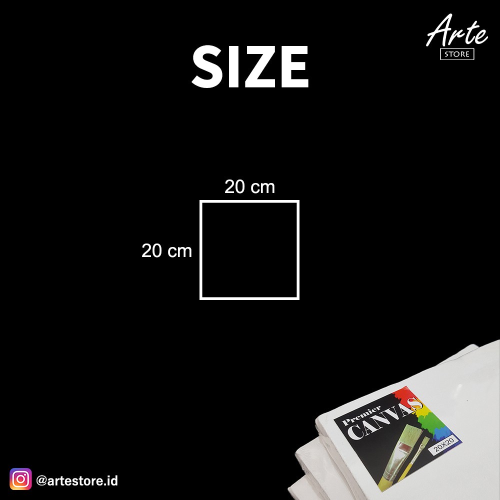 Kanvas Lukis Premier 20x20 cm
