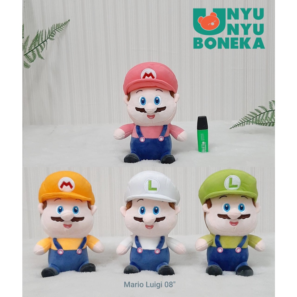 Boneka Mario bross luigi 20cm/karakter/mainananak/hadiahlucu/souvenir