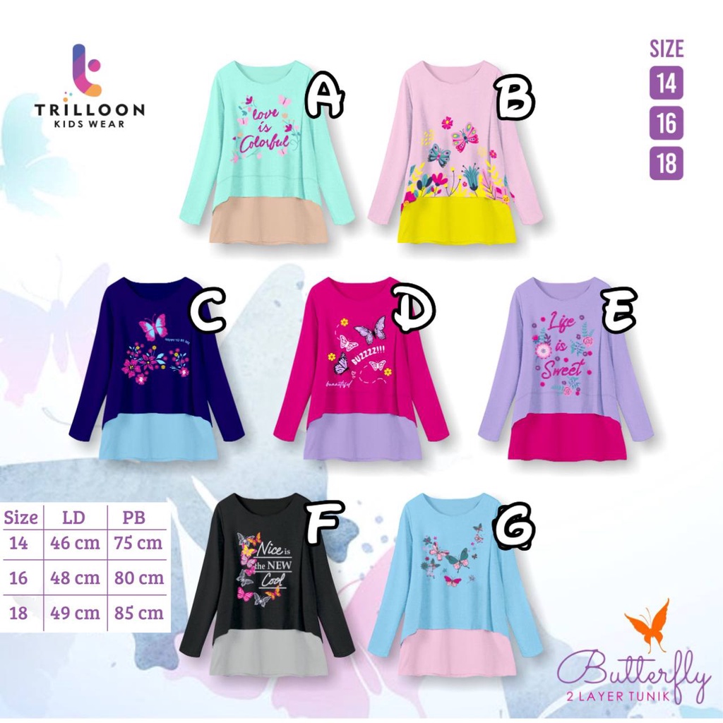 Tunik Butterfly Trilloon