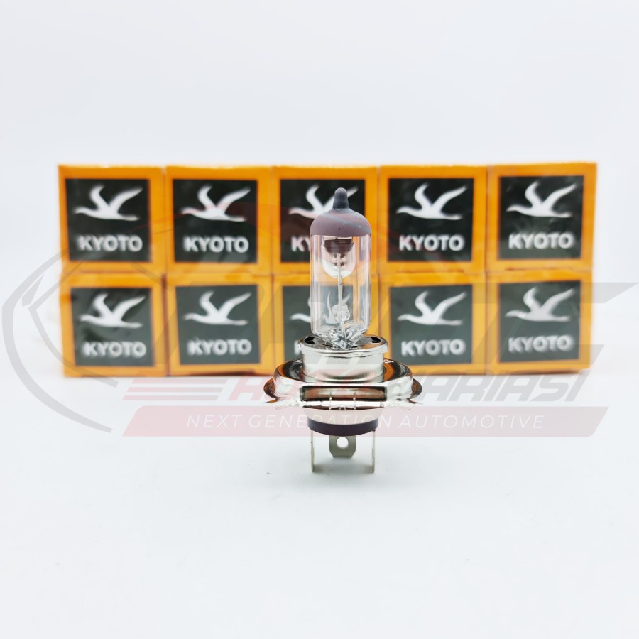 Bohlamp Halogen Tungsten H4 12V 100/90W P43T - H4 KYOTO