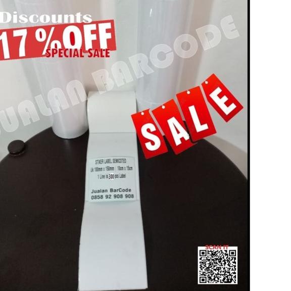 

LABEL BARE 100 X 150 mm KERTAS STICKER SEMICOATED 100x150 mm 300pcs - 300 pcs