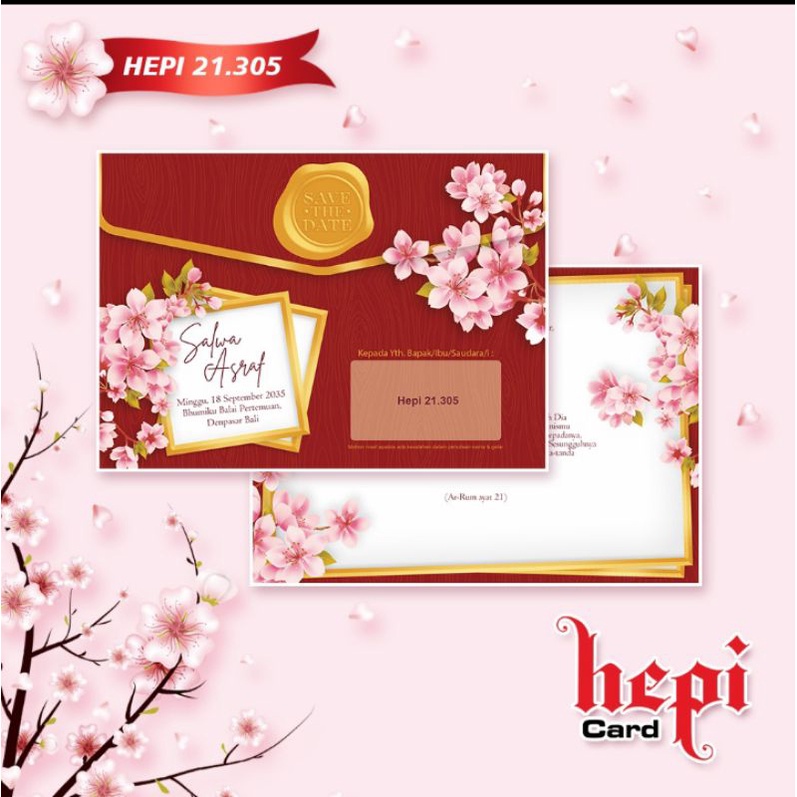 HEPI 305 Blangko Undangan Nikah Ultah Khitan