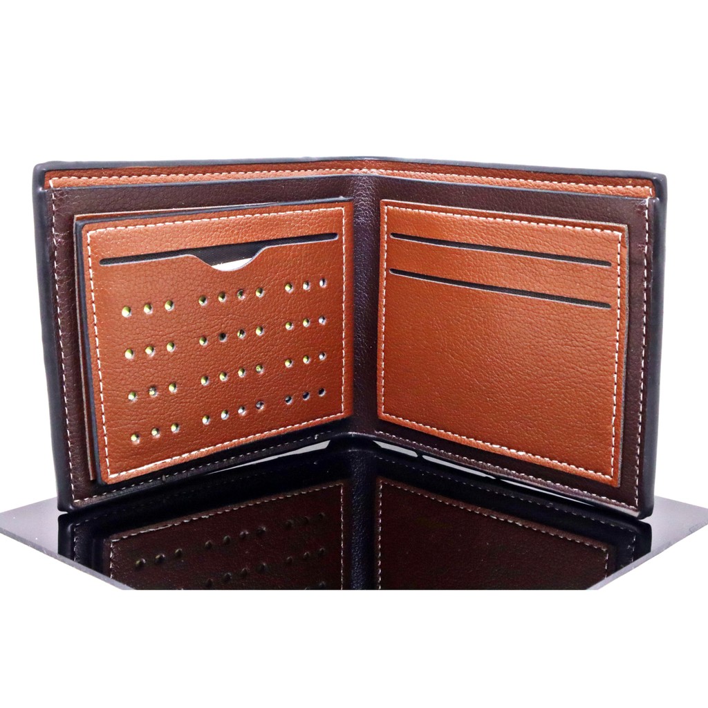 MORTEGA DOMPET PRIA KULIT MODEL LIPAT / MAN LEATHER WALLET - M-1048-4