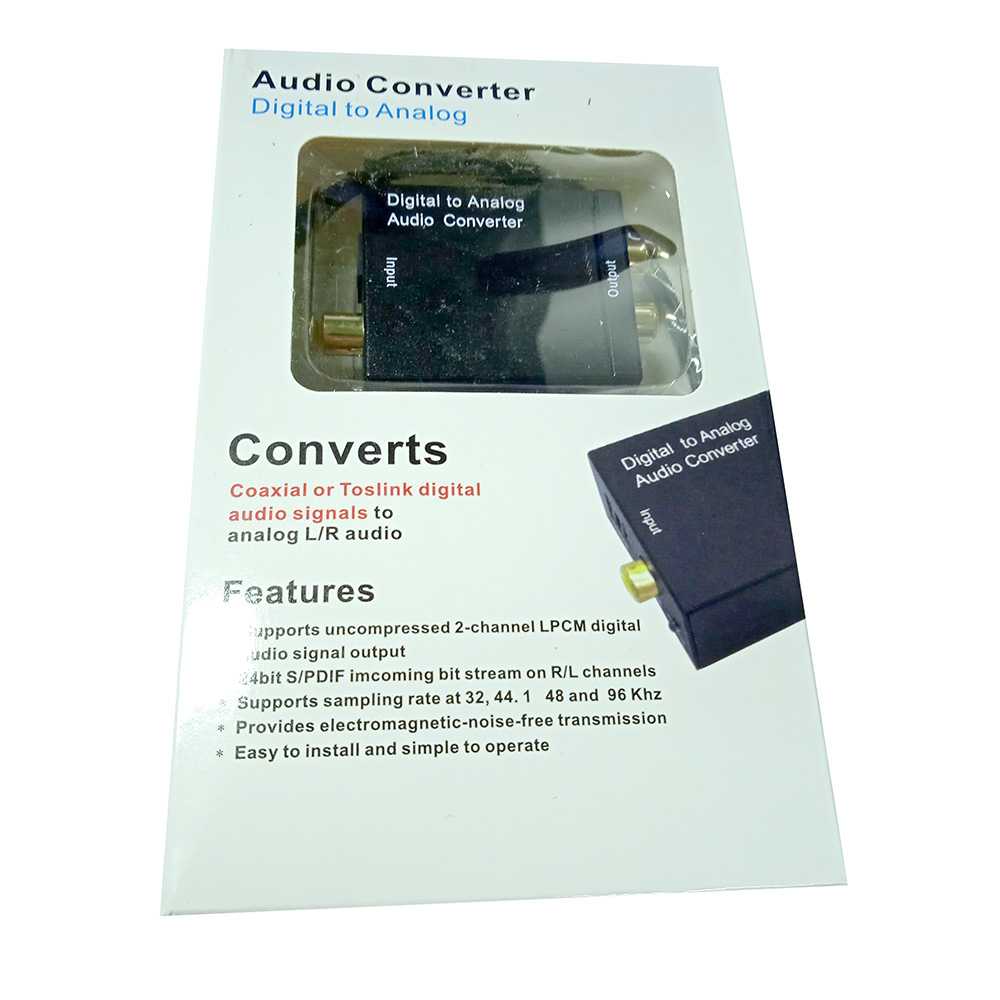 Digital to Analog Audio Converter DAC Coaxial &amp; Toslink ke RCA - TC51800