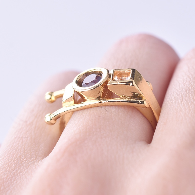 perak asli 925 cincin Wanita Kesederhanaan kreatif emas Permata Fashion Perhiasan