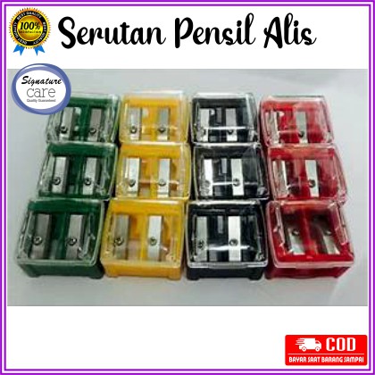 Rautan Pensil Alis Pencil Sharpener Alat Kosmetik Eyebrow SERUTAN PENSIL ALIS 2 in 1