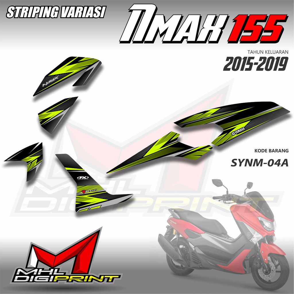 STRIPING VARIASI NMAX 155 GENERASI PERTAMA -  STIKER NMAX OLD - SYNM 04