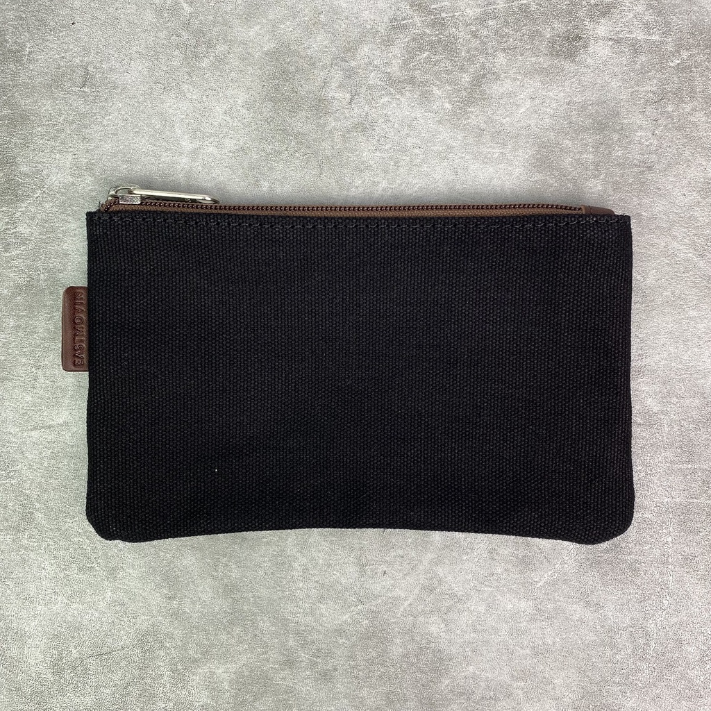 Pouch Dompet Travelling Serbaguna Kosmetik Make up Koin Kabel Organizer Alat Tulis Kanvas Eastmovin Chicago Black New