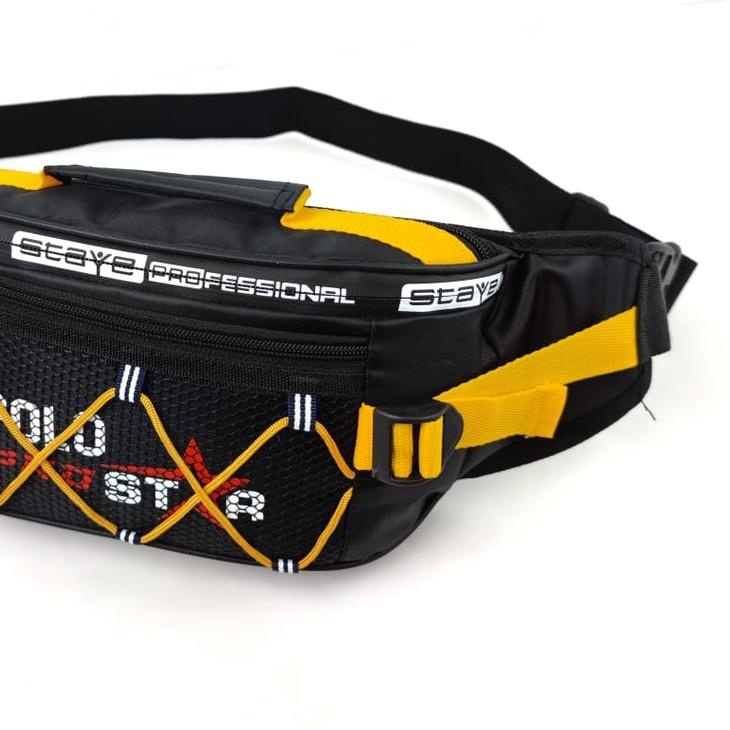 Tas Selempang Terbaru Bahan Nilon Parasut Original Polo Prostar Waistbag Pria Tas Pria