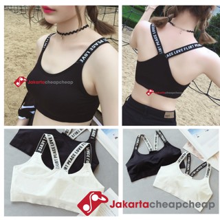 JC085 Sport Bra Wanita Cewek Gym Fitness Pakaian Olahraga