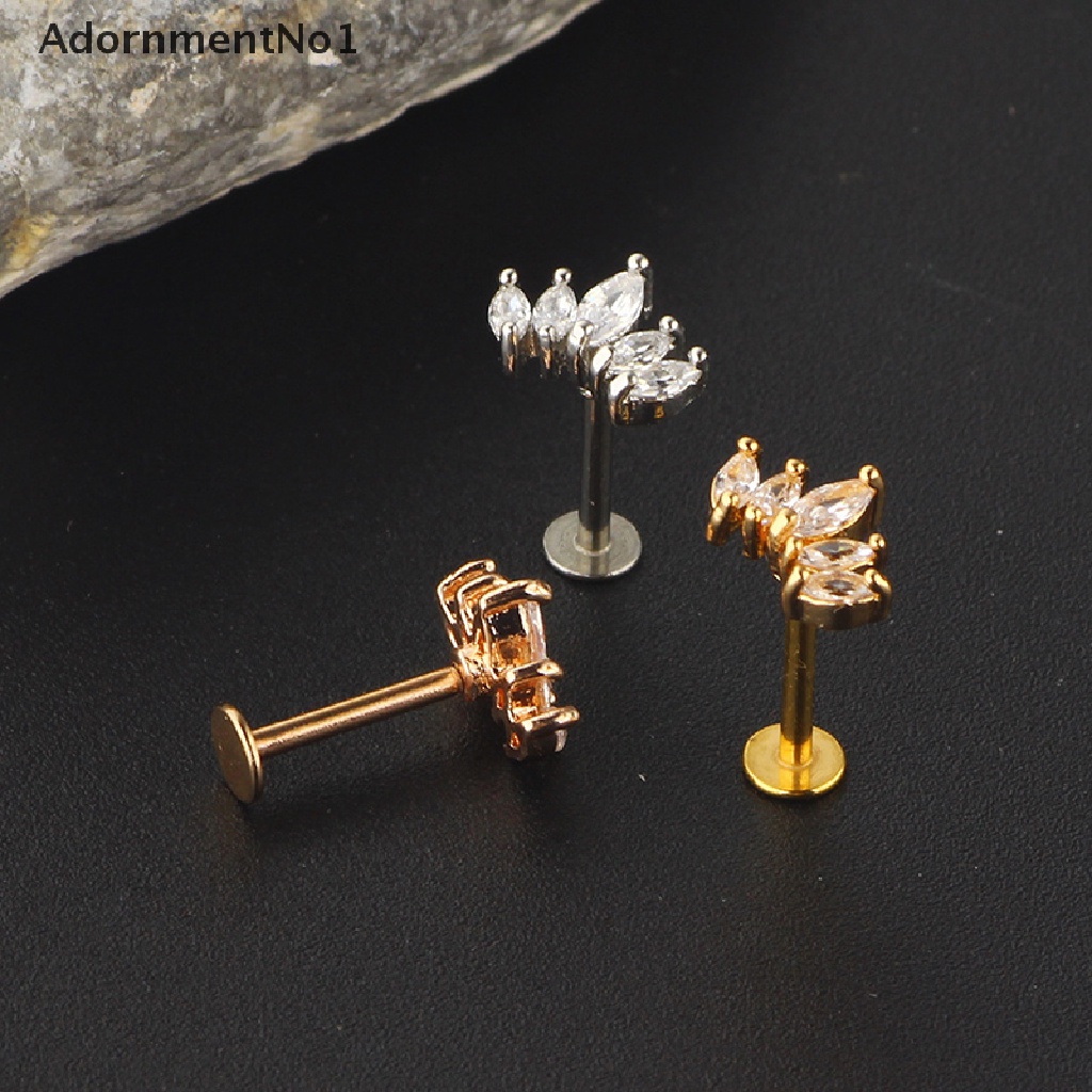 (AdornmentNo1) Anting Tusuk Bentuk Bar Bahan Stainless Steel Untuk Wanita