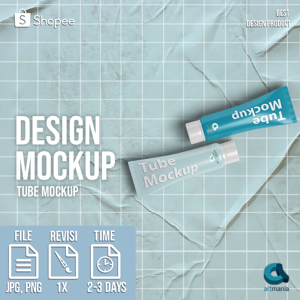 JASA DESAIN PRODUK MOCKUP | DESAIN  TABUNG KOSMETIK/ COSMETIC TUBE [ MOCKUP ONLY ]
