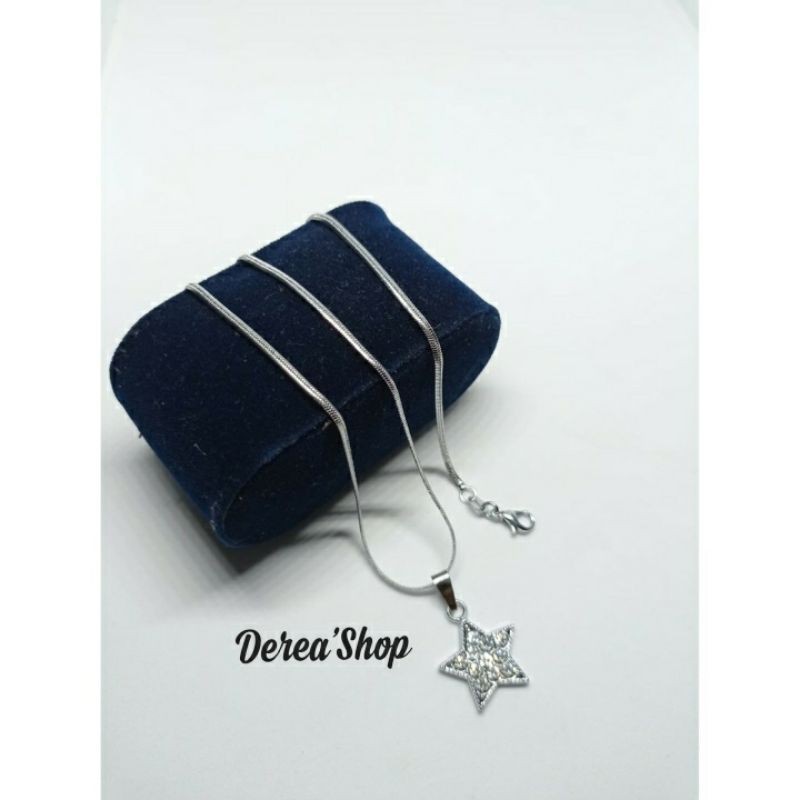 [COD]Kalung wanita liontin bintang/kalung titanium anti karat