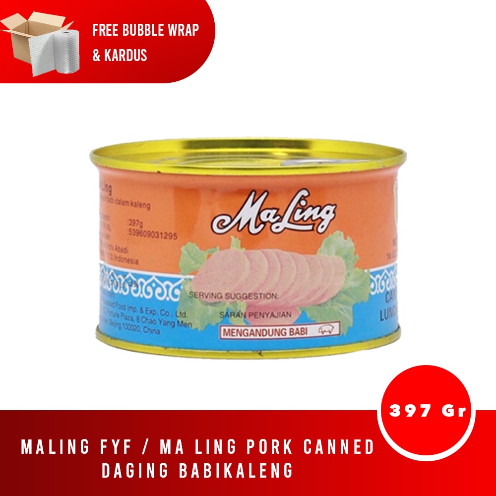 

Maling Pork Luncheon Meat Kaleng 397gr FYF (Daging Ham Babi Kaleng)