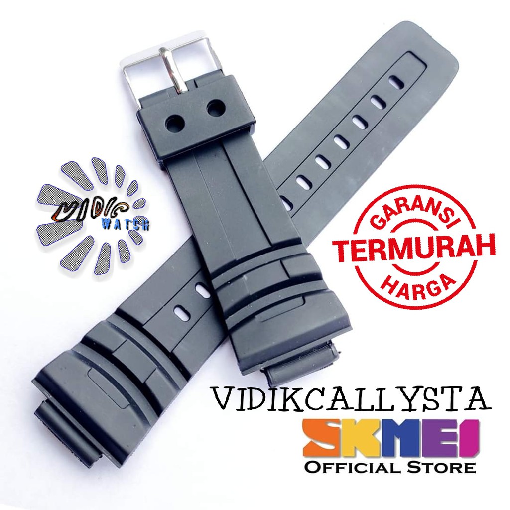 Strap tali jam tangan Skmei 1304 SKMEI 1304 Hitam tali skmei