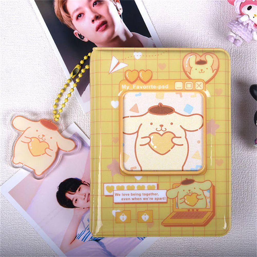 NEEDWAY Album Foto Kartun Cinnamoroll Kuromi Buku Kartu Penyimpanan Mini My Melody Card Binder