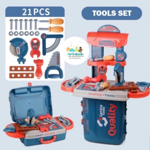 

MAINAN PERTUKANGAN TOOLS KOPER SET 3IN1 KADO ANAK KEREN TOOL PLAYSET Murah
