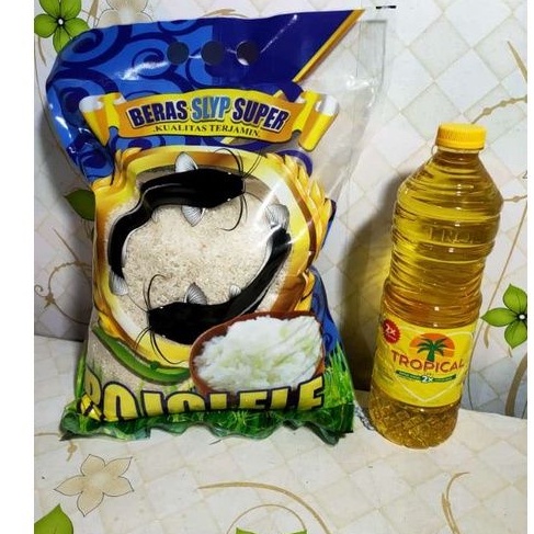 

paket beras+1liter minyak
