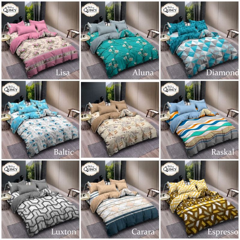 Vallery Quincy - Sprei King Vallery Quincy Ukuran 180x200 T30 Motif Terlaris Pilihan