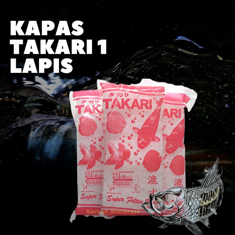 Kapas 1 Lapis Media Filter Aquarium Kolam Ikan