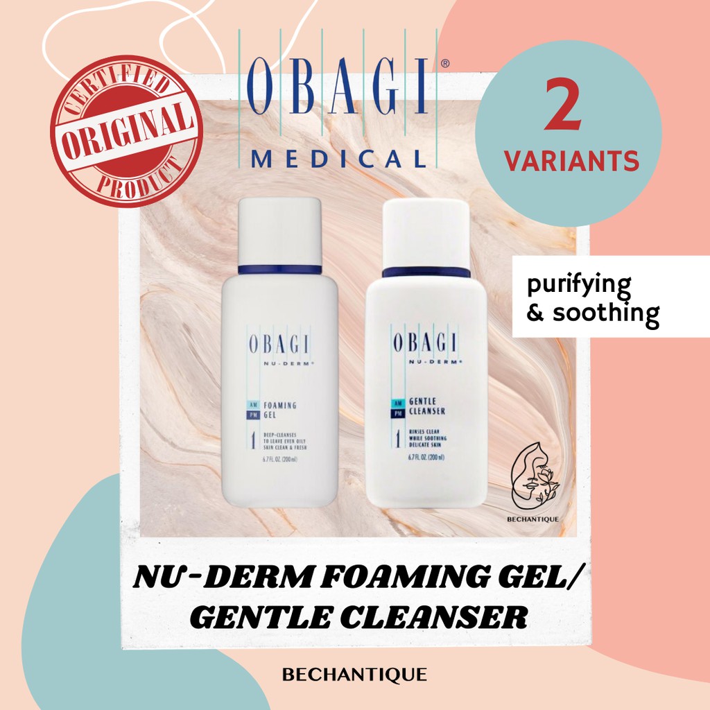 Original OBAGI Nu-Derm Foaming Gel / Gentle Cleanser Face Wash Dry Skin & Normal Skin 200ml