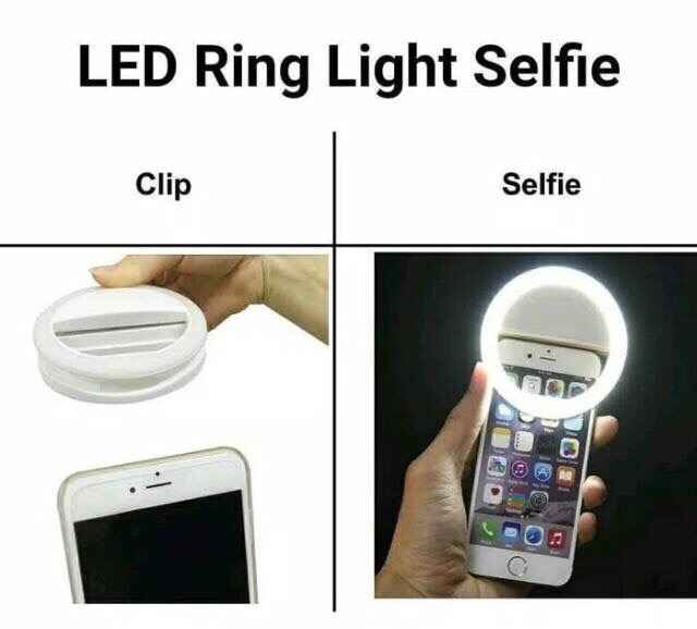 Ring Light selfie LED  Lampu Ring Light Lampu selfie bulat untuk kamera HP flash charm eyes cincin 4WARNA