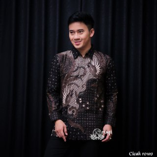 Kemeja Batik Pria Lengan Panjang Motiv Cucak Rowo Seragam Guru Dan Kantor Bahan Katun Adem Di Pakai Serap keringat