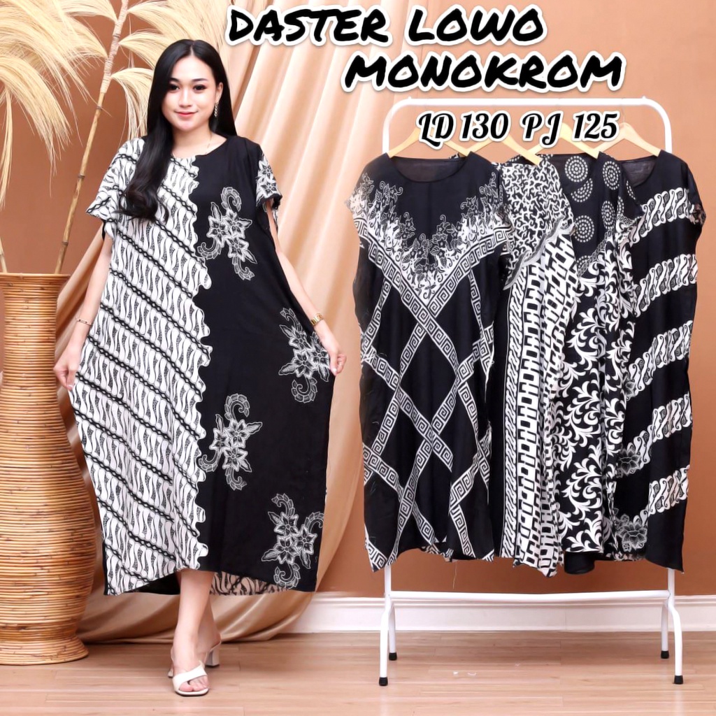 BATIK WANITA DASTER LOWO KELELAWAR RAYON JUMBO MURAH BIG SIZE XXL ( BATANGAN MONOCROM SELLA RISTY SHONA MBOKE ) KEKINIAN BUMIL SERUT DEPAN MURAH ADEM-2