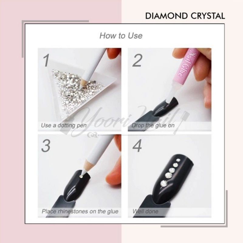 White diamond crystal AB rhinestones clear rhinestone nail art