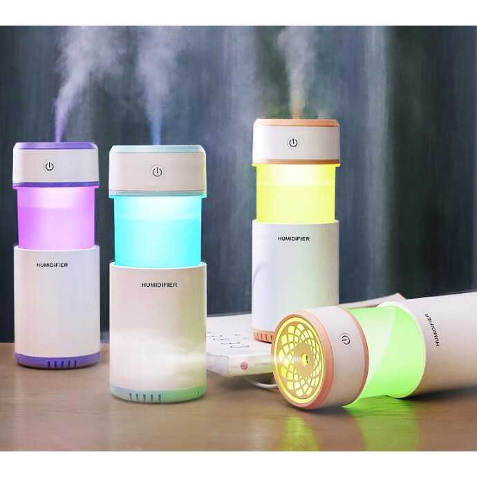 Air Humidifier Diffuser Aromaterapi Aroma terapi Essential Oil Aromatherapy Disfuser Ultrasonic Pelembab Udara Retractable + Night Light HUMI H13 Taffware 200ml