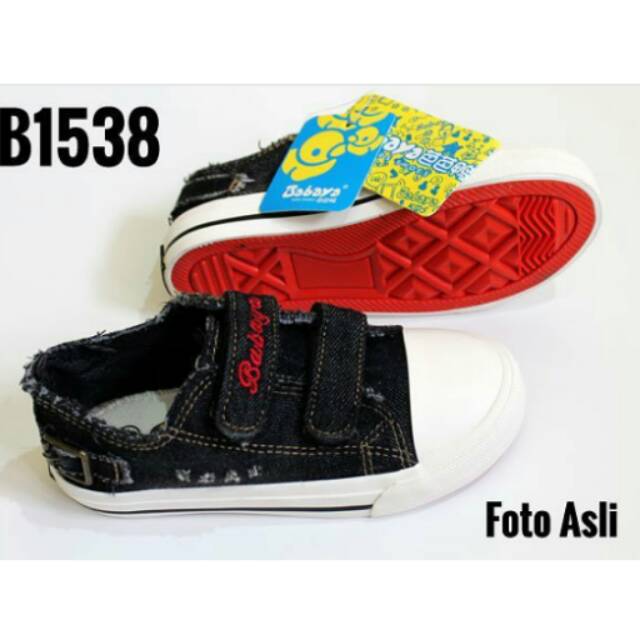 C1538 SEPATU ANAK BABAYA SHOES BLACK