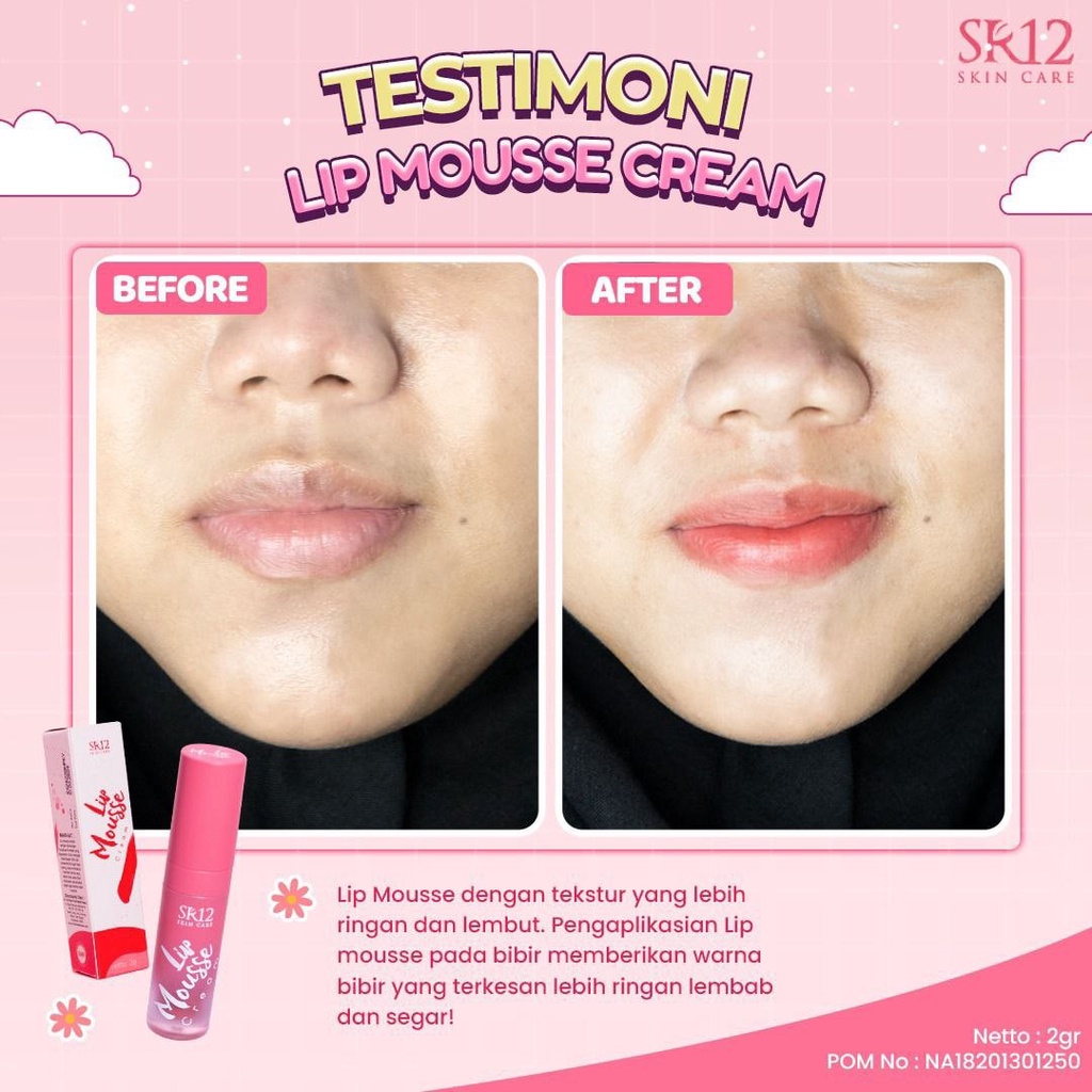 Liptint Gel SR12 Liptin Sweet Orange Lip tint Tahan Lama dan Anti Air Waterproff Lip Mousse Cream Lip Glow Magic Ori BPOM