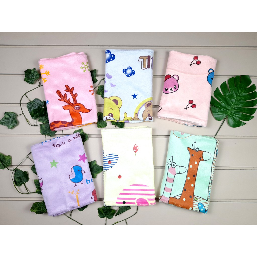 Handuk Bayi Microfiber Motif Lucu Uk 50x100 cm