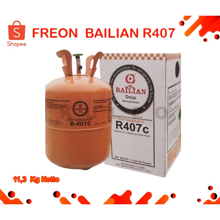 Freon AC R407C BAILIAN 13,6 Kg OrIginal / freon bailian r407 tabung
