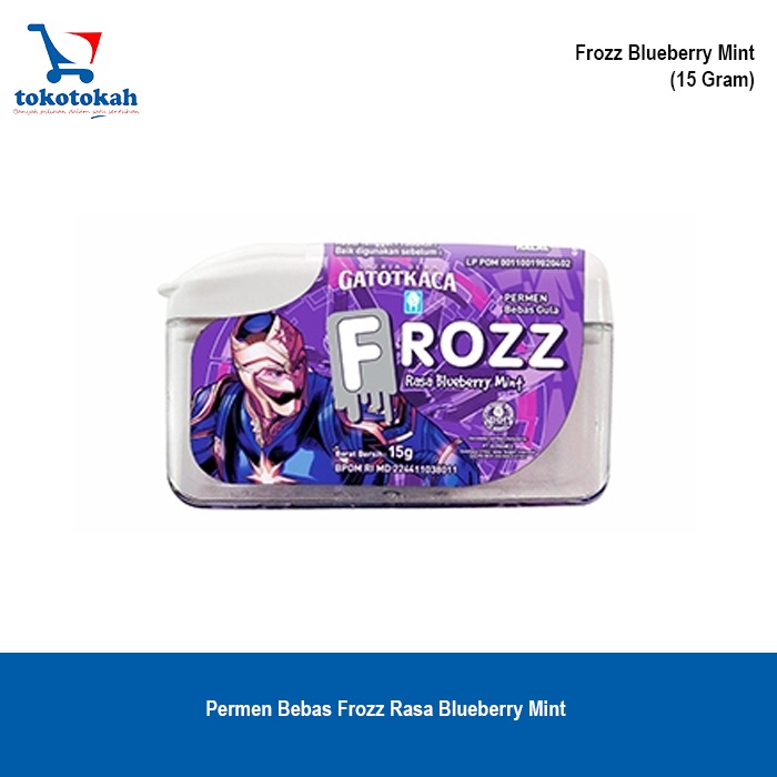 

FROZZ blueberry mint permen dingin menyegarkan bebas gula - 3pcs