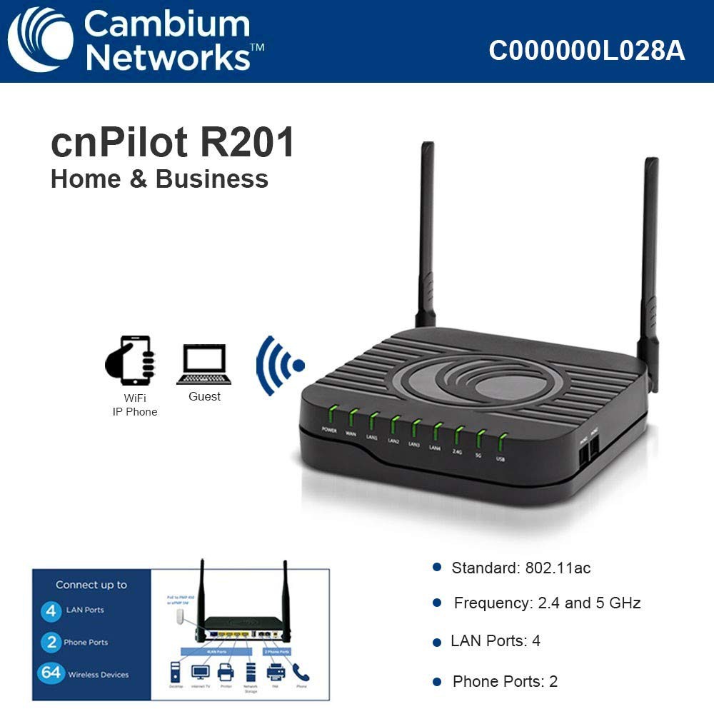 Cambium cnPilot r201 Series Home Router/cnPilot r201 Router Cambium