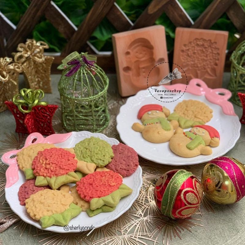 Wooden Stamp / Cetakan Cookies Kayu / Wooden Cookies Stamp / Cetakan Kue Kering / Cetakan Biscuit