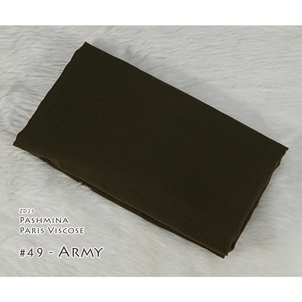 Pashmina Polos Paris Viscose - AYUMI by Luulu Scarf-#49 - Army Green