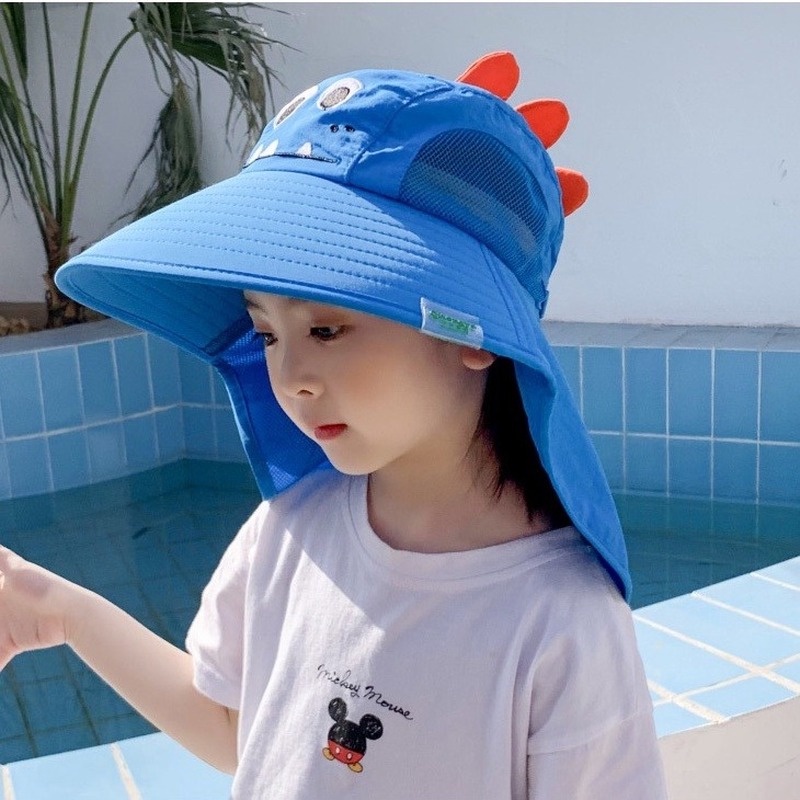 Topi Bucket Anak Laki-Laki / Perempuan Motif print Kartun Untuk Musim Panas 220329