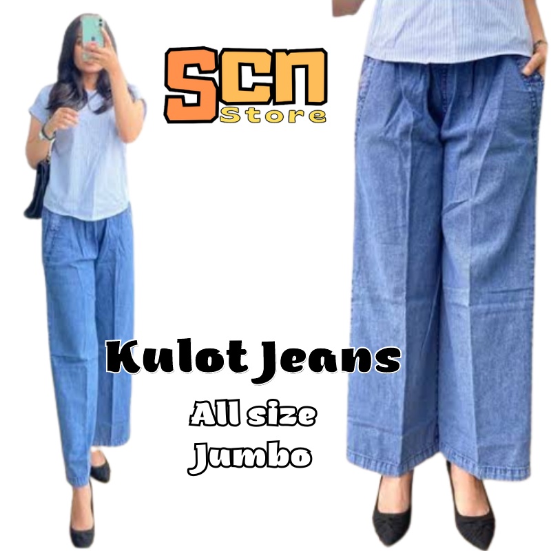 CELANA kULOT  DEWASA JEANS  ALLSIZE - JUMBO // CELANA KULOT PANJANG  // CELANA PANJANG KULOT